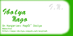 ibolya mago business card